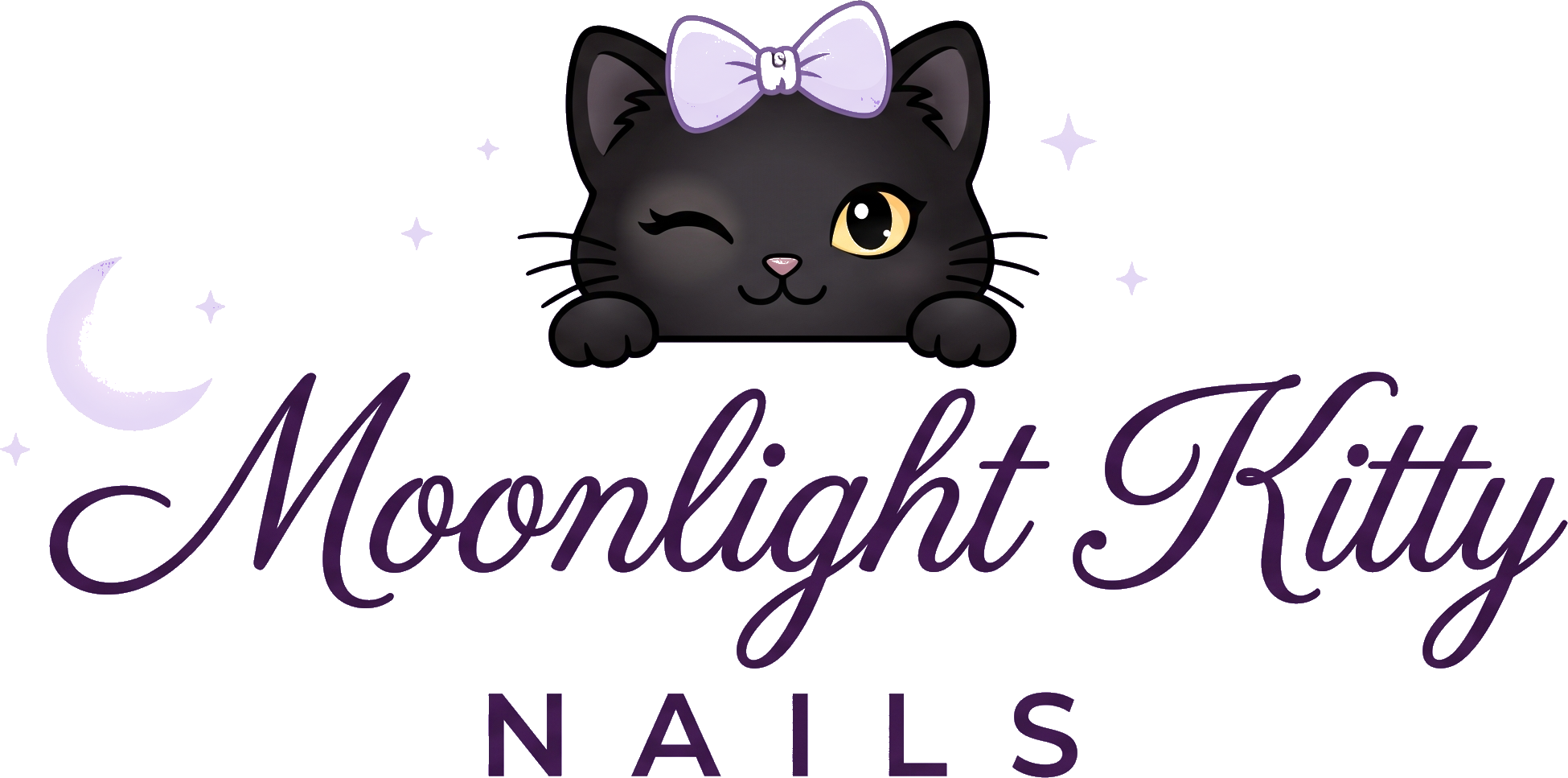 Moonlight Kitty Nails